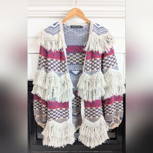 House of Harlow 1960 x Revolve Fringe Boho Cardigan Sweater